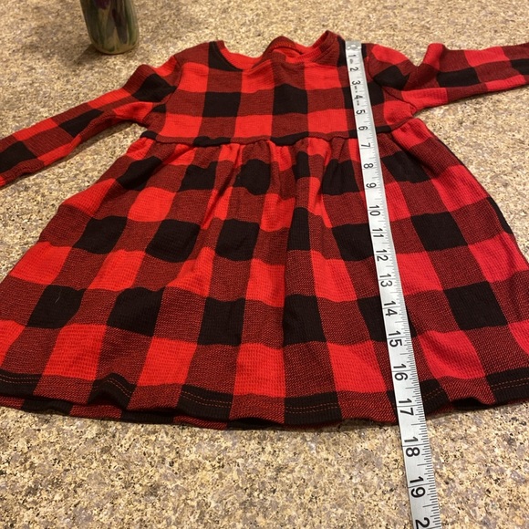 Old Navy Red & Black Checkered Plaid Christmas Holiday Dress 2T - Picture 7 of 14